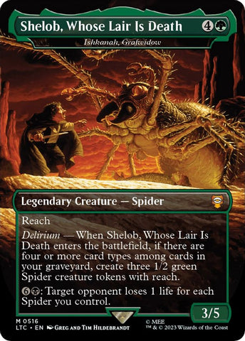 Shelob, Whose Lair Is Death - Ishkanah, Grafwidow (Borderless) [The Lord of the Rings: Tales of Middle-Earth Commander]
