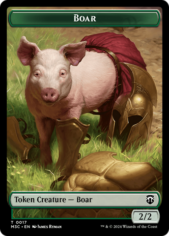 Forest Dryad // Boar Double-Sided Token [Modern Horizons 3 Commander Tokens]