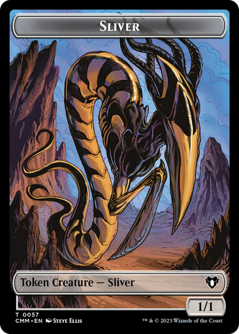 Copy (54) // Sliver Double-Sided Token [Commander Masters Tokens]