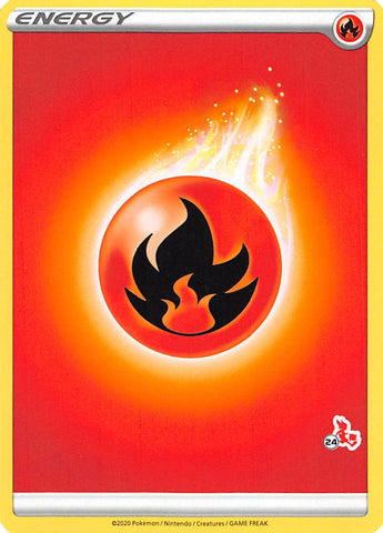 Fire Energy (Cinderace Stamp #24) [Battle Academy 2022]