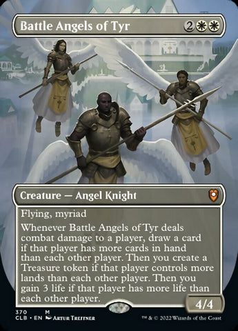 Battle Angels of Tyr (Borderless Alternate Art) [Commander Legends: Battle for Baldur's Gate]