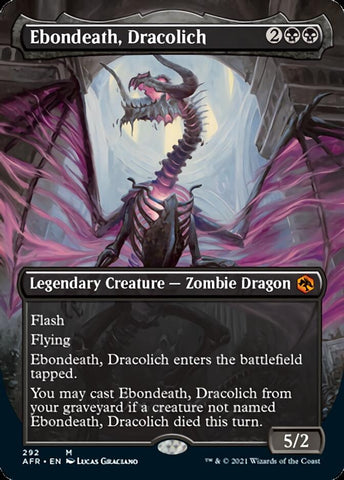 Ebondeath, Dracolich (Borderless Alternate Art) [Dungeons & Dragons: Adventures in the Forgotten Realms]