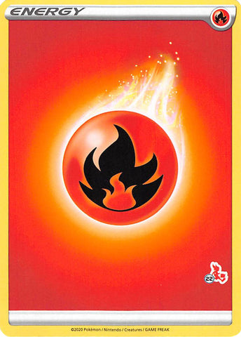 Fire Energy (Cinderace Stamp #22) [Battle Academy 2022]