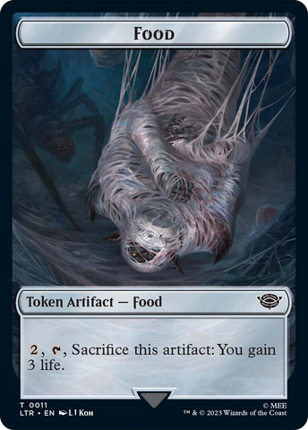 Food // Wraith Double-Sided Token [The Lord of the Rings: Tales of Middle-Earth Commander Tokens]