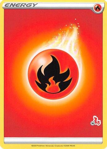 Fire Energy (Cinderace Stamp #16) [Battle Academy 2022]