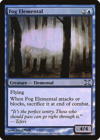 Fog Elemental (Premium Foil) [Tenth Edition]