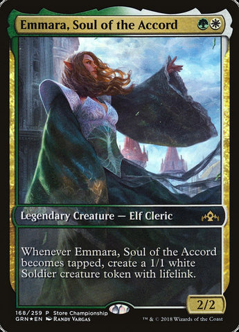 Emmara, Soul of the Accord (Store Championship) (Full Art) [Guilds of Ravnica Promos]