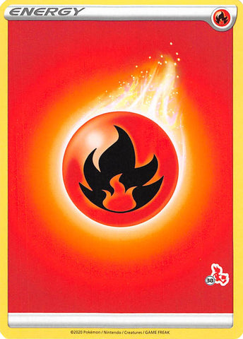 Fire Energy (Cinderace Stamp #38) [Battle Academy 2022]