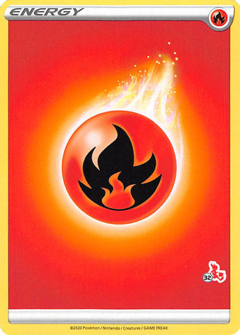 Fire Energy (Cinderace Stamp #32) [Battle Academy 2022]